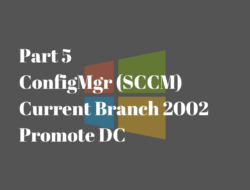 Part 5: ConfigMgr 2002 Lab Promote DC