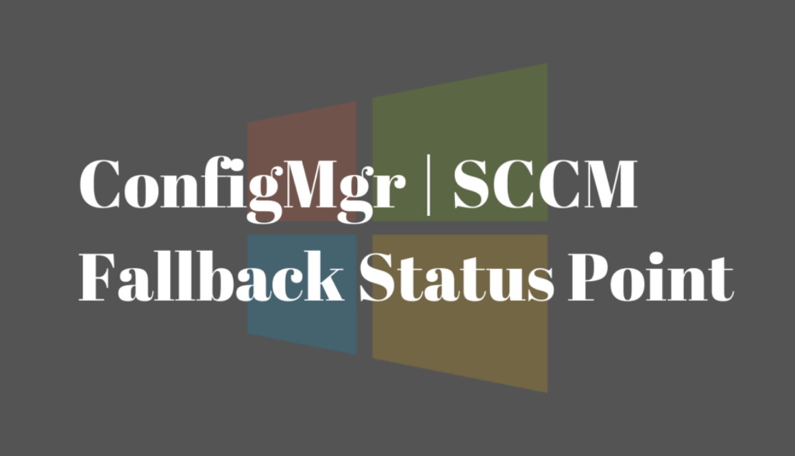 configmgr fallback status point